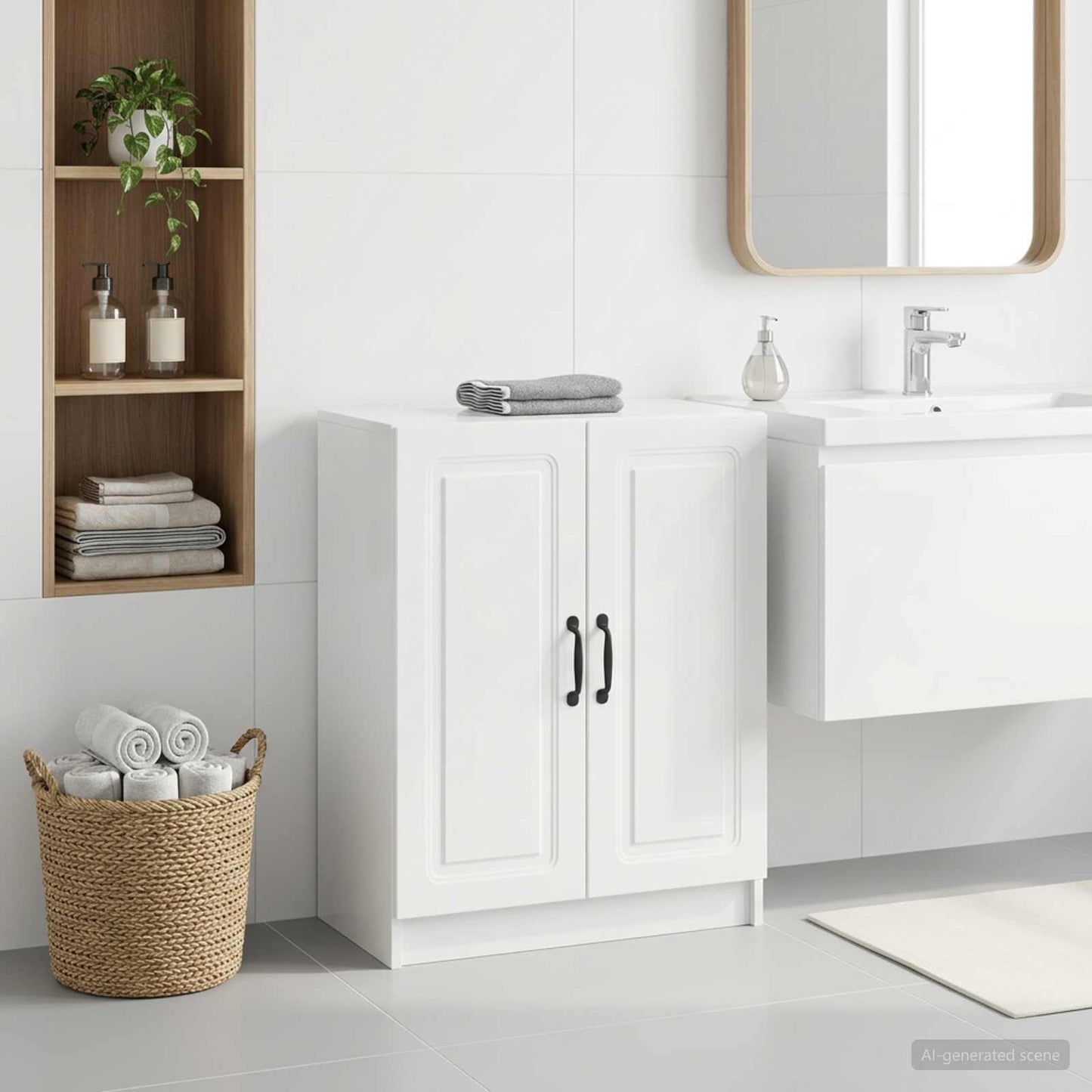 vidaXL Bathroom Storage Cainet UTRECHT High Gloss White
