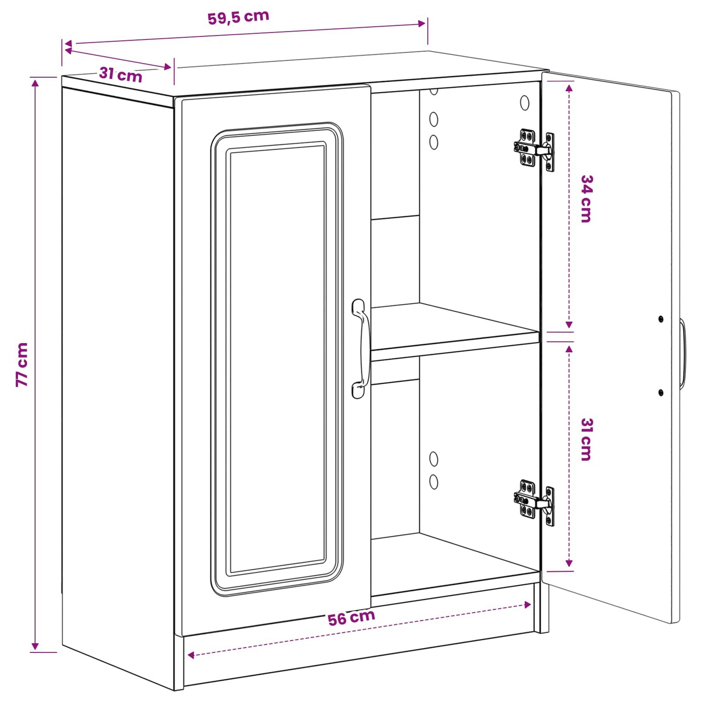 vidaXL Bathroom Storage Cainet UTRECHT Old Wood 59.5 x 31 x 77 cm