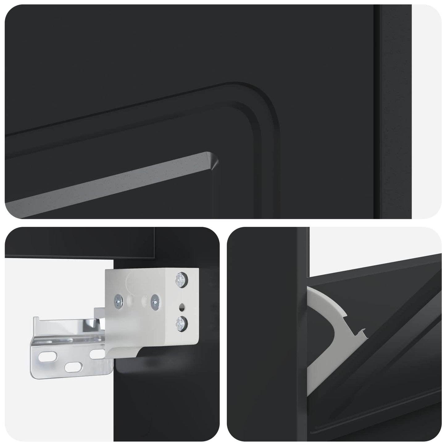 vidaXL Wall-Mounted Shoe Cabinet UTRECHT 71 x 17 x 43 cm Black