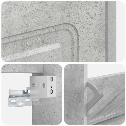 vidaXL Wall-Mounted Shoe Cabinet UTRECHT 71 x 17 x 43 cm Concrete Grey
