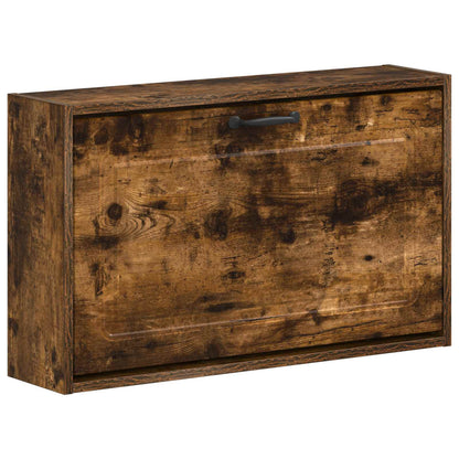 vidaXL Wall-Mounted Shoe Cabinet UTRECHT 71 x 17 x 43 cm Smoked Oak