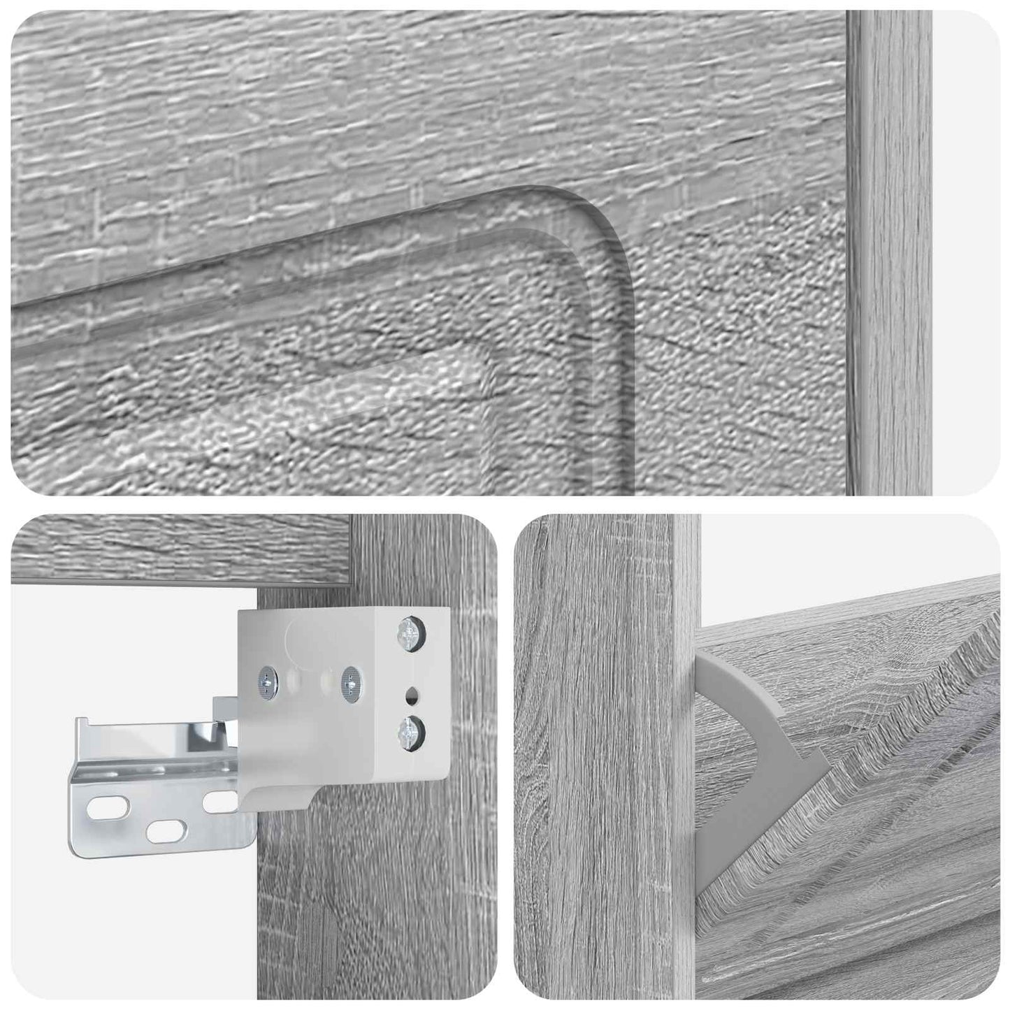 vidaXL Wall-Mounted Shoe Cabinet UTRECHT 71 x 17 x 43 cm Grey Sonoma