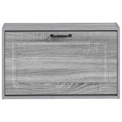 vidaXL Wall-Mounted Shoe Cabinet UTRECHT 71 x 17 x 43 cm Grey Sonoma