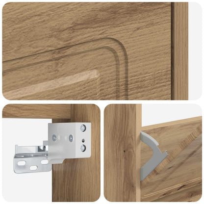 vidaXL Wall-Mounted Shoe Cabinet UTRECHT 71 x 17 x 43 cm Artisan Oak