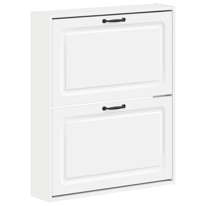 vidaXL Wall-Mounted Shoe Cabinet UTRECHT 71 x 17 x 86 cm White