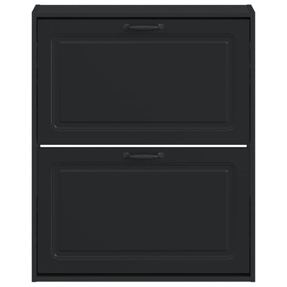 vidaXL Wall-Mounted Shoe Cabinet UTRECHT 71 x 17 x 86 cm Black