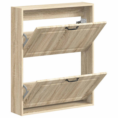 vidaXL Wall-Mounted Shoe Cabinet UTRECHT 71 x 17 x 86 cm Sonoma Oak