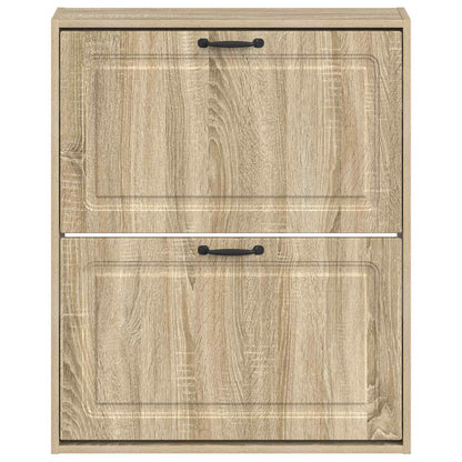 vidaXL Wall-Mounted Shoe Cabinet UTRECHT 71 x 17 x 86 cm Sonoma Oak