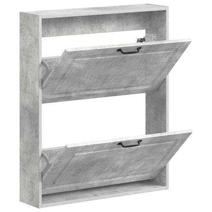 vidaXL Wall-Mounted Shoe Cabinet UTRECHT 71 x 17 x 86 cm Concrete Grey