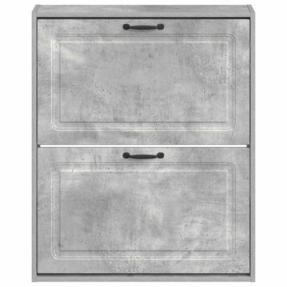 vidaXL Wall-Mounted Shoe Cabinet UTRECHT 71 x 17 x 86 cm Concrete Grey