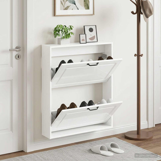vidaXL Wall-Mounted Shoe Cabinet UTRECHT 71 x 17 x 86 cm