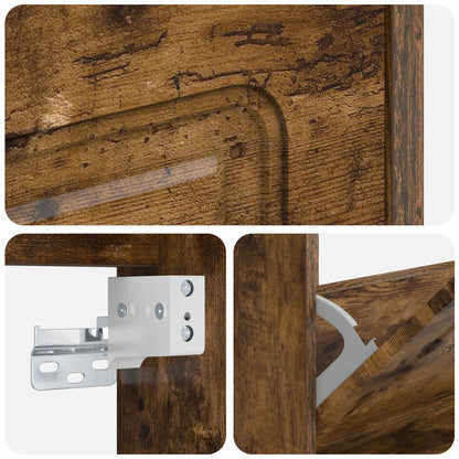 vidaXL Wall-Mounted Shoe Cabinet UTRECHT 71 x 17 x 86 cm Smoked Oak