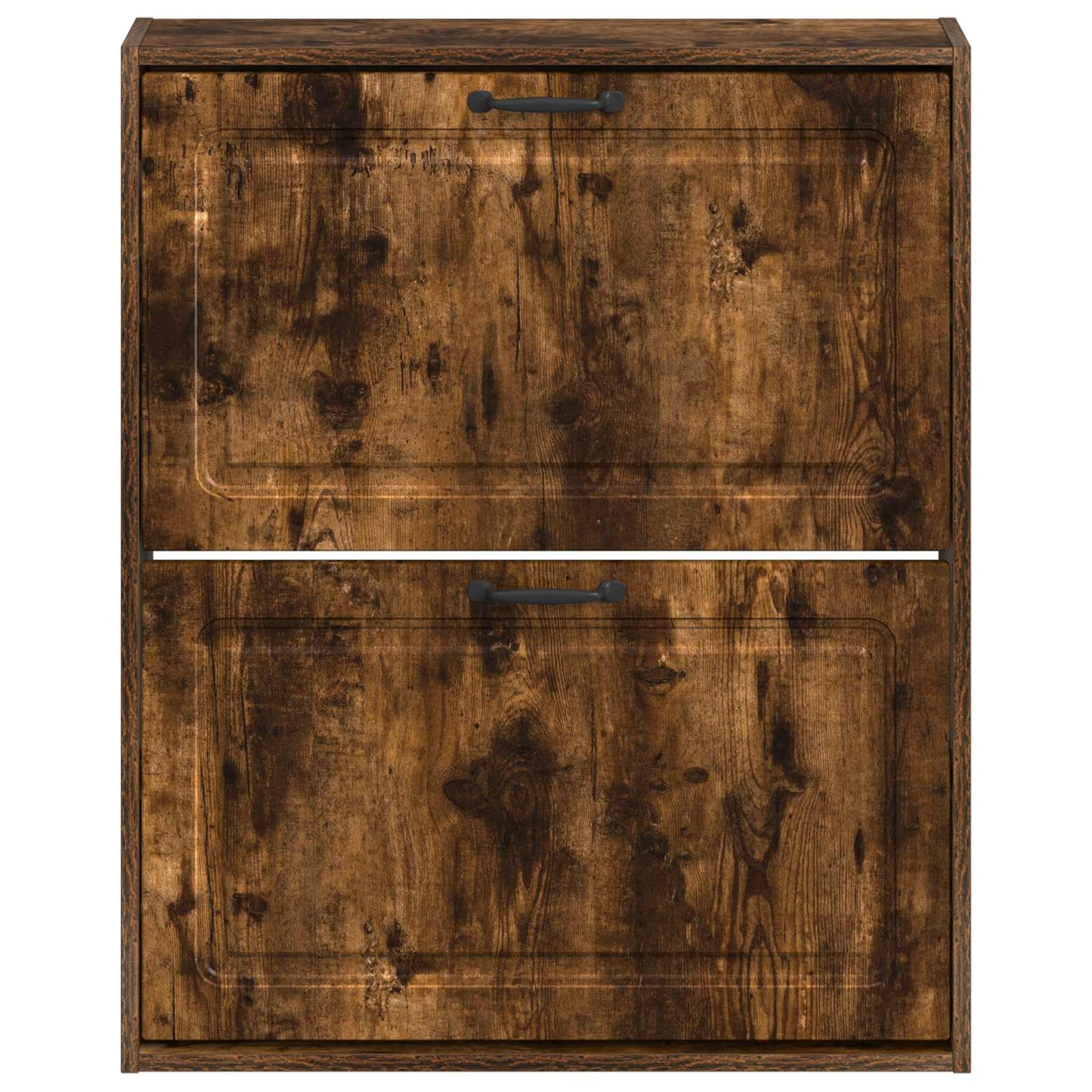 vidaXL Wall-Mounted Shoe Cabinet UTRECHT 71 x 17 x 86 cm Smoked Oak
