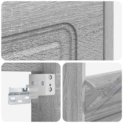 vidaXL Wall-Mounted Shoe Cabinet UTRECHT 71 x 17 x 86 cm Grey Sonoma
