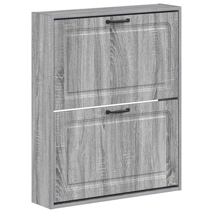 vidaXL Wall-Mounted Shoe Cabinet UTRECHT 71 x 17 x 86 cm Grey Sonoma