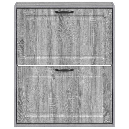 vidaXL Wall-Mounted Shoe Cabinet UTRECHT 71 x 17 x 86 cm Grey Sonoma