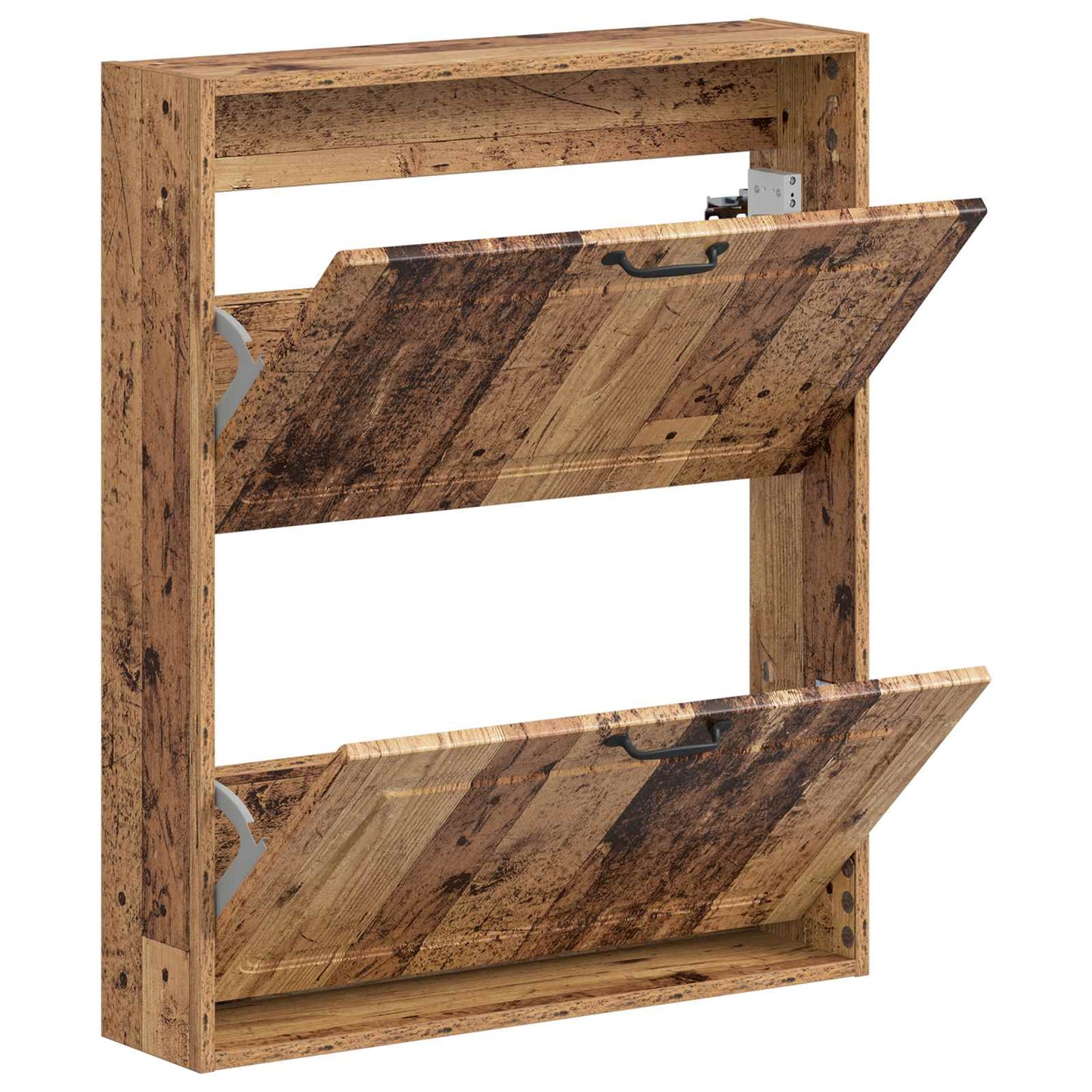 vidaXL Wall-Mounted Shoe Cabinet UTRECHT 71 x 17 x 86 cm Old Wood