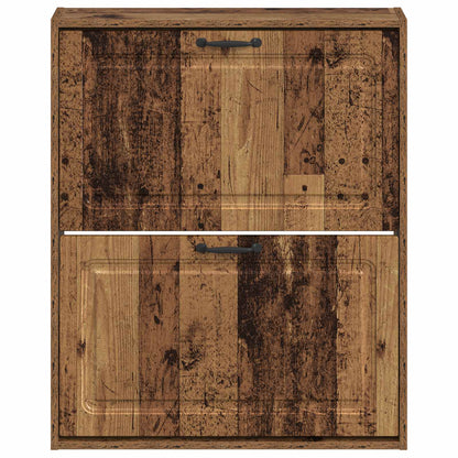 vidaXL Wall-Mounted Shoe Cabinet UTRECHT 71 x 17 x 86 cm Old Wood