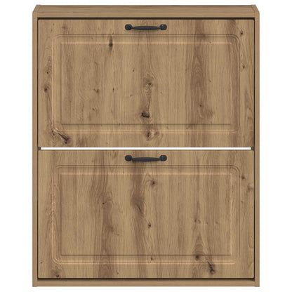 vidaXL Wall-Mounted Shoe Cabinet UTRECHT 71 x 17 x 86 cm Artisan Oak