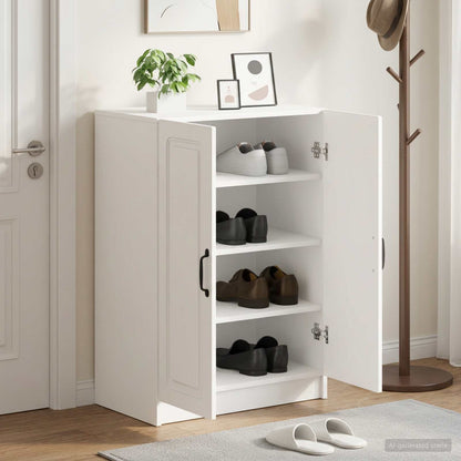 vidaXL Shoe Cabinet UTRECHT 59.5 x 39.5 x 87 cm Engineered Wood White