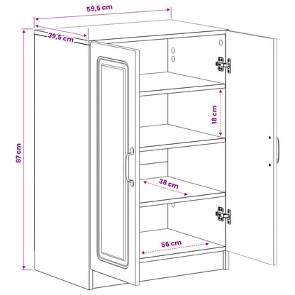 vidaXL Shoe Cabinet UTRECHT 59.5 x 39.5 x 87 cm Engineered Wood White