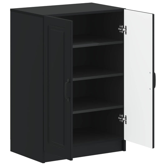vidaXL Shoe Cabinet UTRECHT 59.5 x 39.5 x 87 cm Engineered Wood Black
