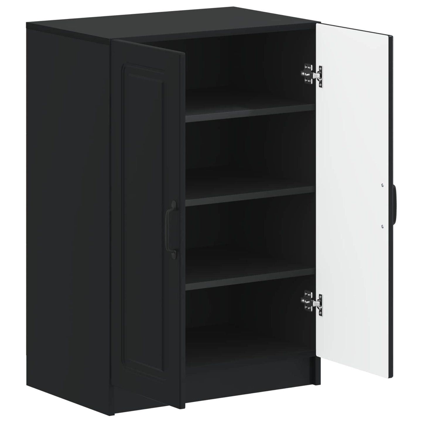 vidaXL Shoe Cabinet UTRECHT 59.5 x 39.5 x 87 cm Engineered Wood Black