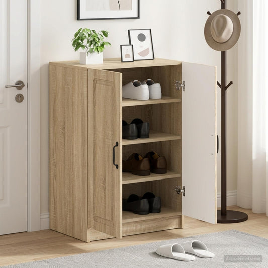 vidaXL Shoe Cabinet UTRECHT 59.5 x 39.5 x 87 cm Engineered Wood