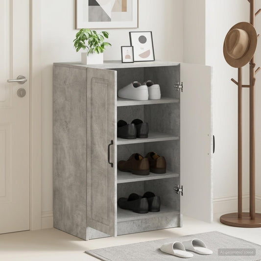 vidaXL Shoe Cabinet UTRECHT 59.5 x 39.5 x 87 cm Engineered Wood