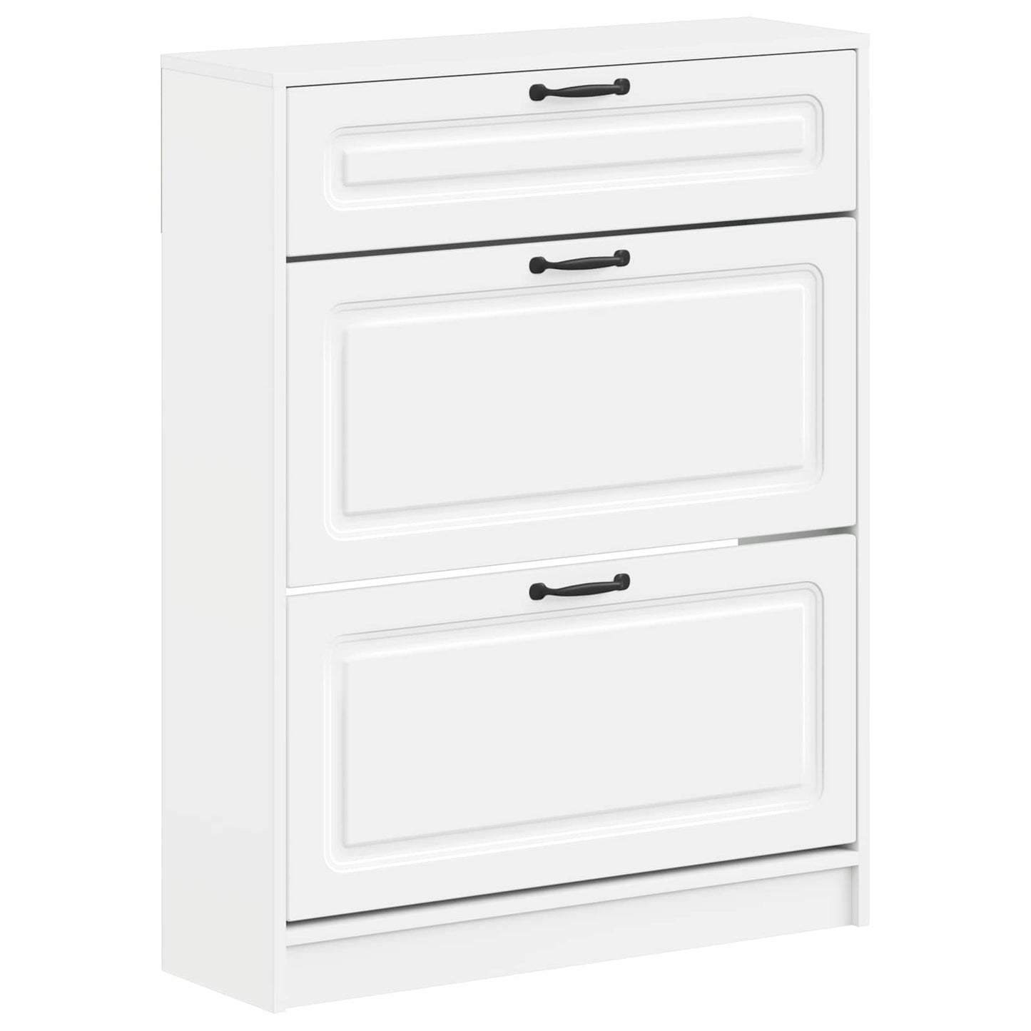 vidaXL Shoe Cabinet UTRECHT 78 x 24 x 100 cm Engineered Wood White