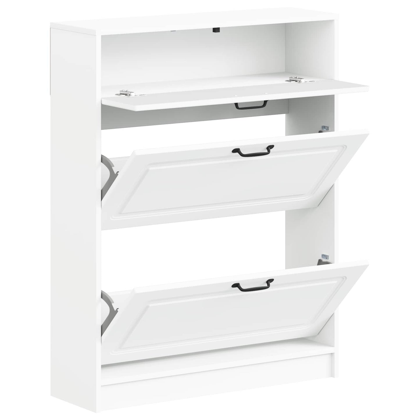 vidaXL Shoe Cabinet UTRECHT 78 x 24 x 100 cm Engineered Wood White