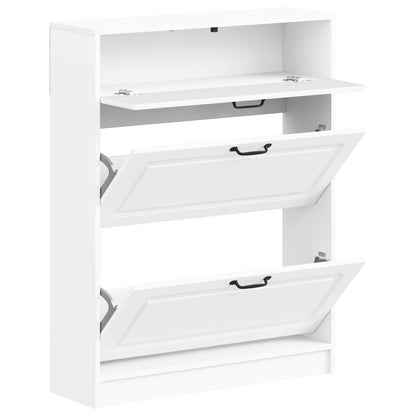 vidaXL Shoe Cabinet UTRECHT 78 x 24 x 100 cm Engineered Wood White