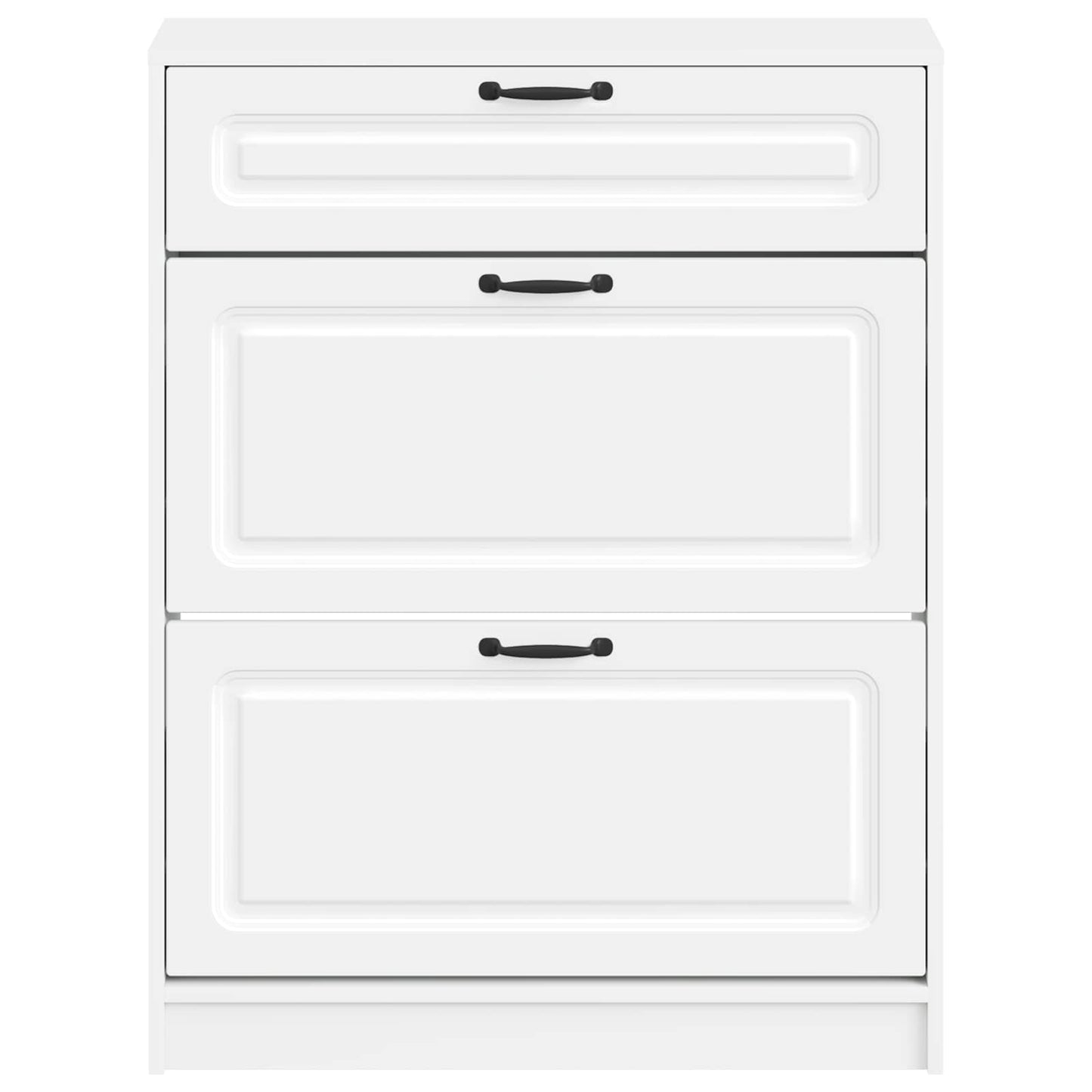 vidaXL Shoe Cabinet UTRECHT 78 x 24 x 100 cm Engineered Wood White