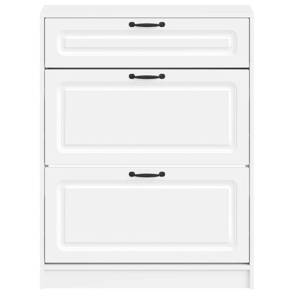 vidaXL Shoe Cabinet UTRECHT 78 x 24 x 100 cm Engineered Wood White