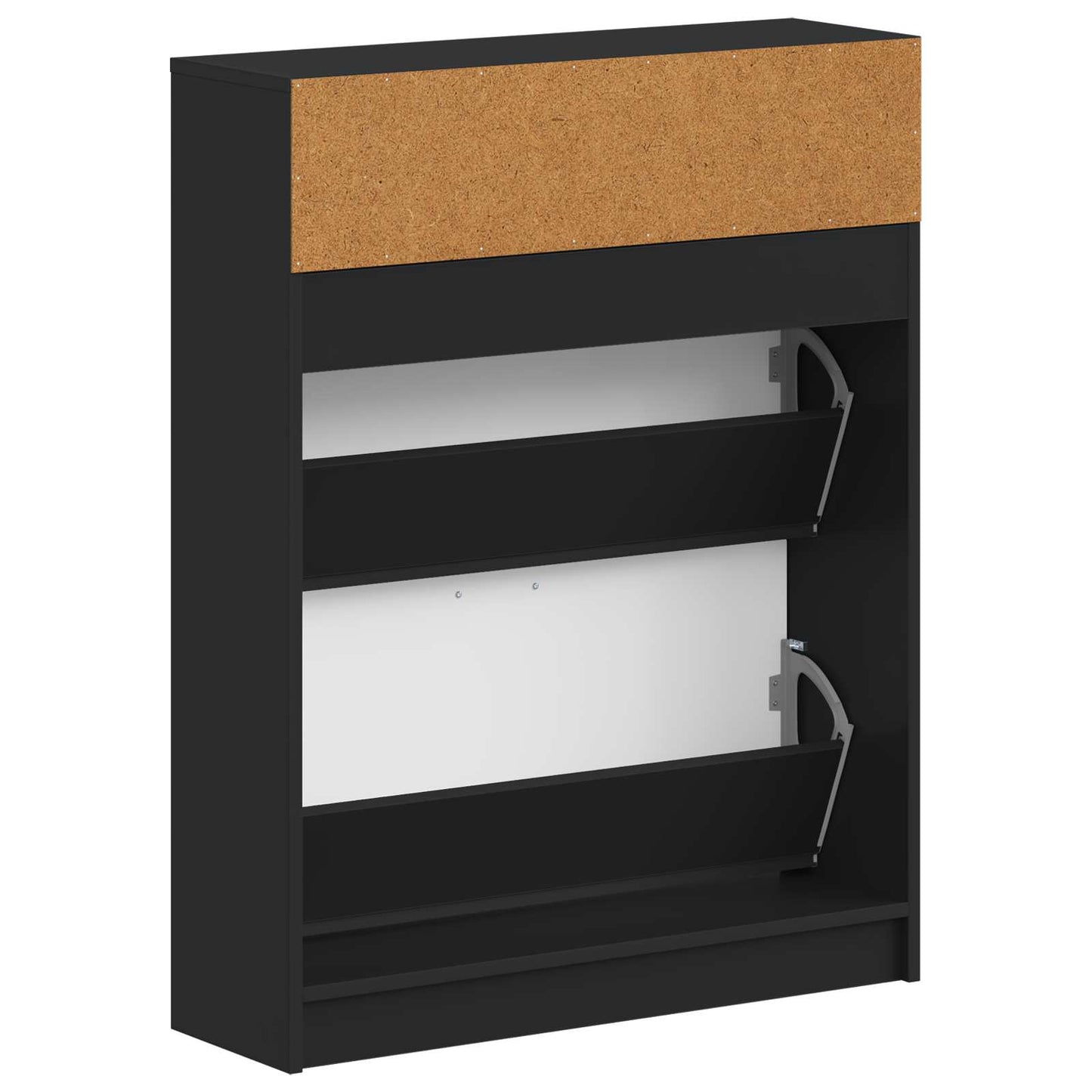 vidaXL Shoe Cabinet UTRECHT 78 x 24 x 100 cm Engineered Wood Black