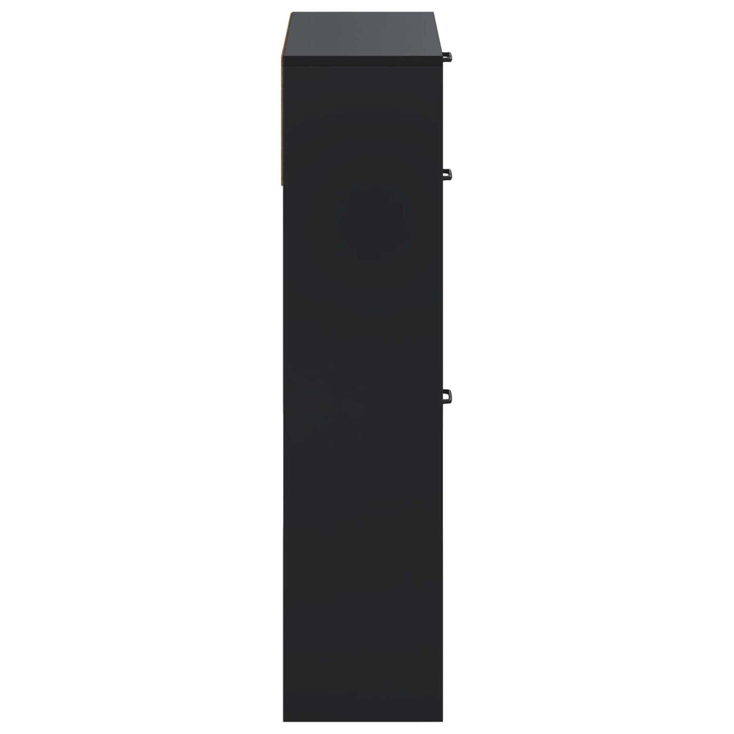 vidaXL Shoe Cabinet UTRECHT 78 x 24 x 100 cm Engineered Wood Black