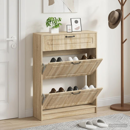 vidaXL Shoe Cabinet UTRECHT 78 x 24 x 100 cm Engineered Wood