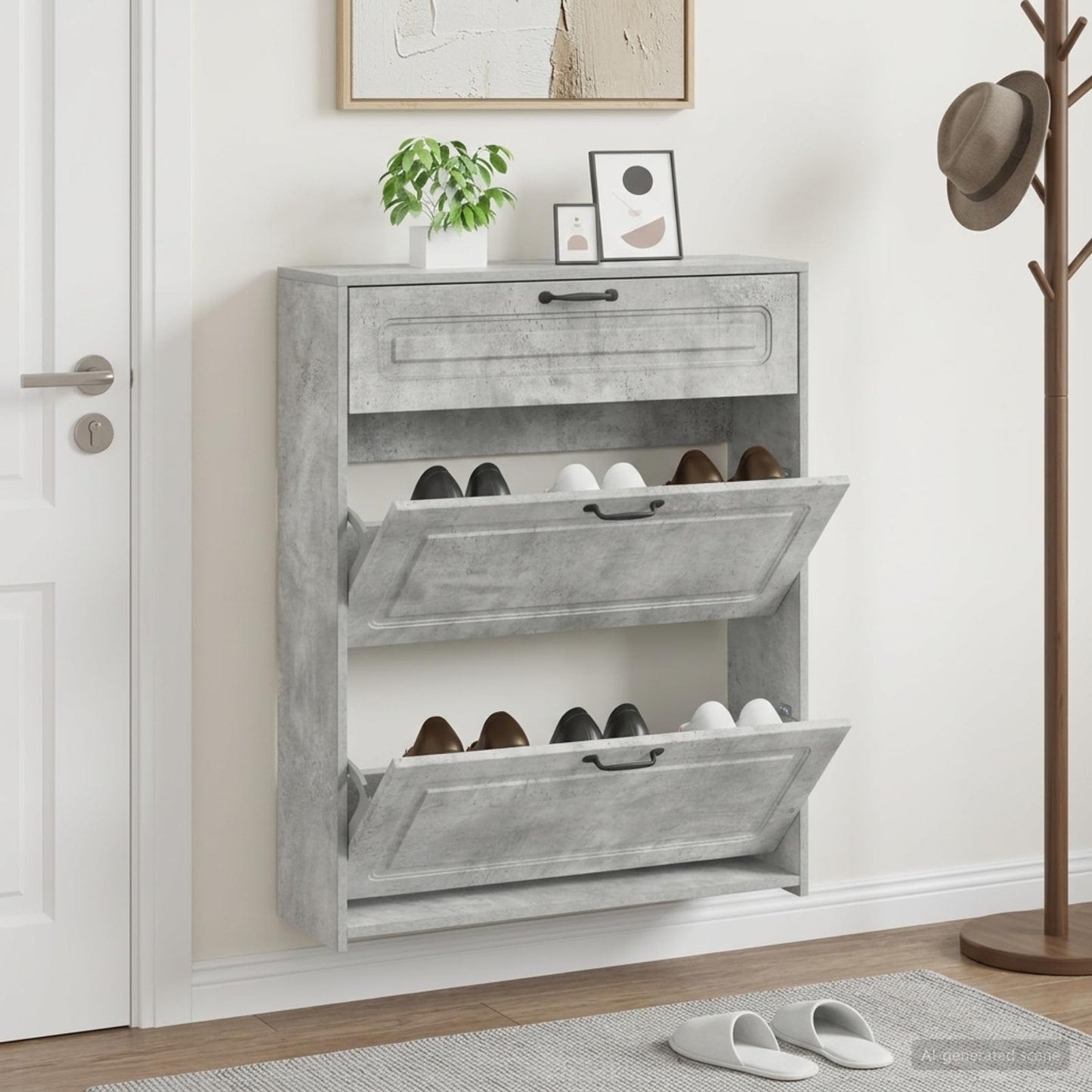 vidaXL Shoe Cabinet UTRECHT 78 x 24 x 100 cm Engineered Wood