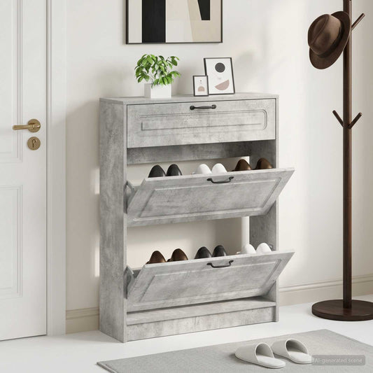 vidaXL Shoe Cabinet UTRECHT 78 x 24 x 100 cm Engineered Wood