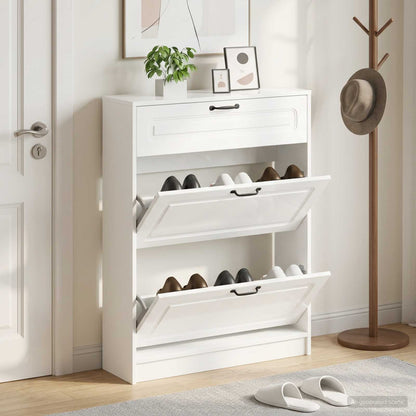 vidaXL Shoe Cabinet UTRECHT 78 x 24 x 100 cm Engineered Wood