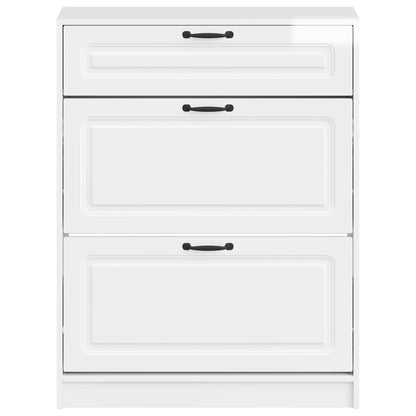 vidaXL Shoe Cabinet UTRECHT 78 x 24 x 100 cm Engineered Wood