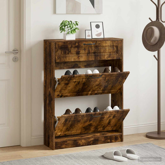vidaXL Shoe Cabinet UTRECHT 78 x 24 x 100 cm Engineered Wood