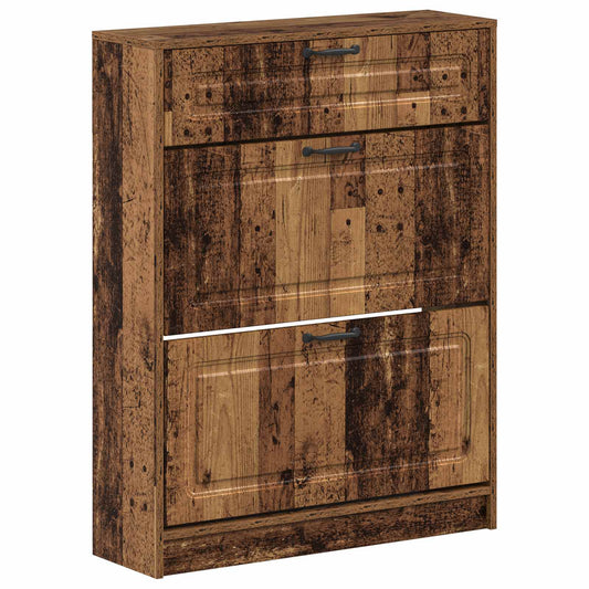 vidaXL Shoe Cabinet UTRECHT 78 x 24 x 100 cm Engineered Wood Old Wood