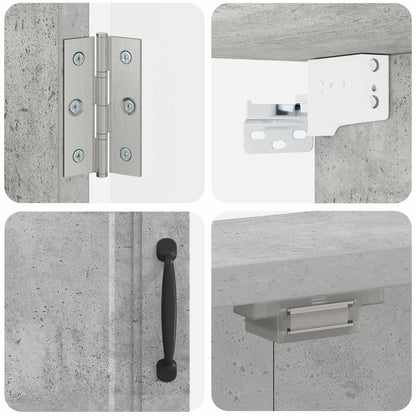 vidaXL Dartboard Cabinet UTRECHT Concrete Grey 52.5 x 10.5 x 53.5 cm