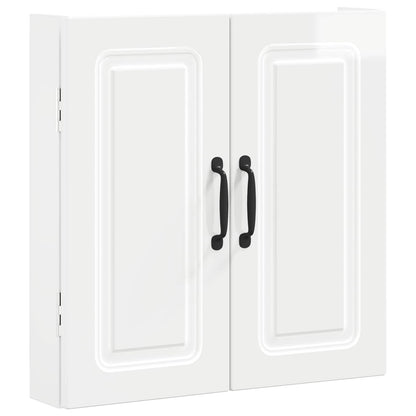 vidaXL Dartboard Cabinet UTRECHT High Gloss White Engineered Wood
