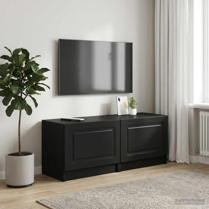 vidaXL TV Cabinet Black Engineered Wood