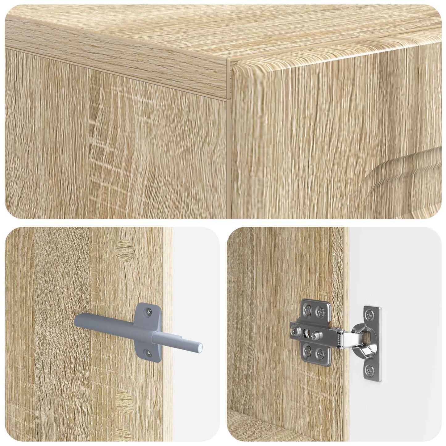 vidaXL TV Cabinet Sonoma Oak Engineered Wood