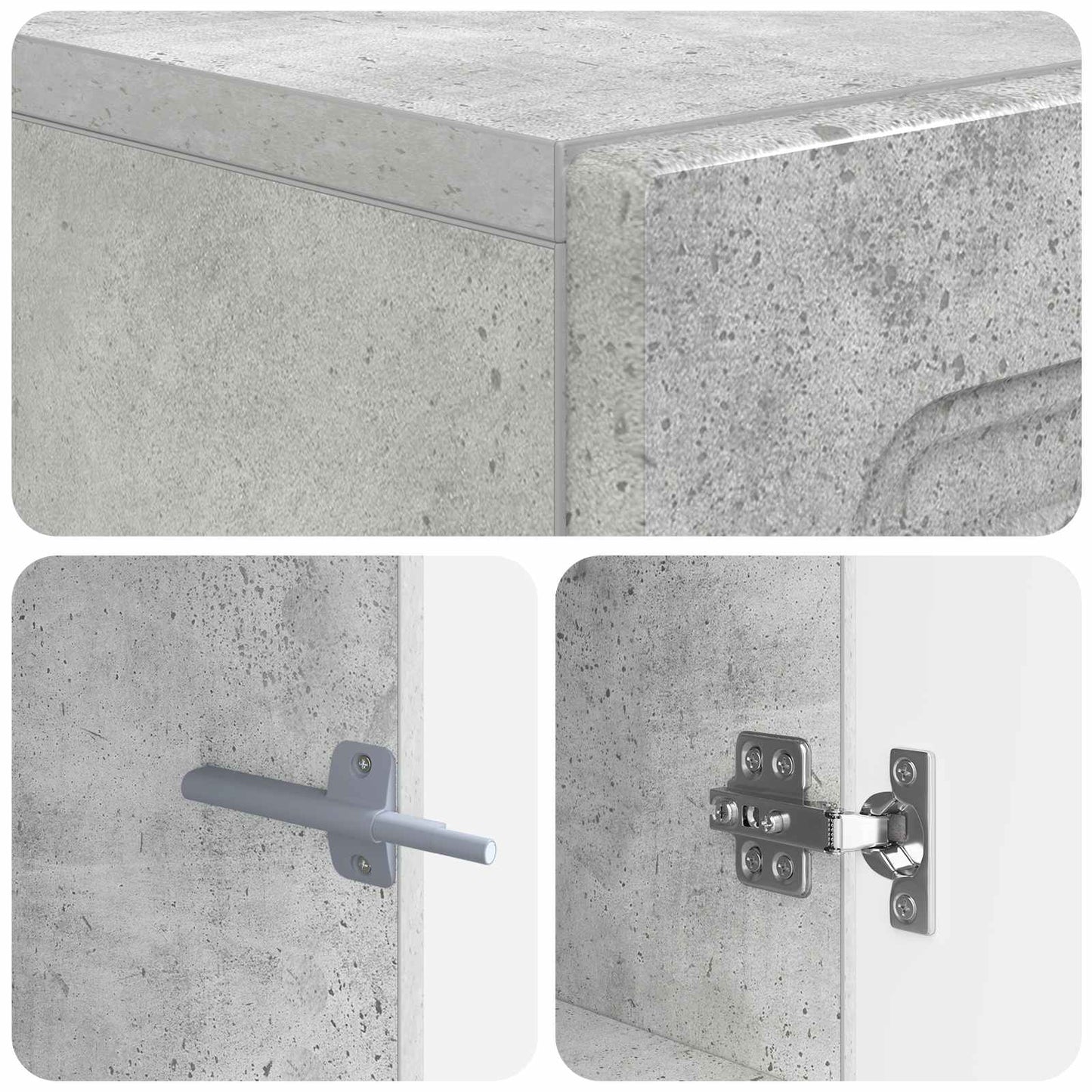 vidaXL TV Cabinet Concrete Grey Engineered Wood