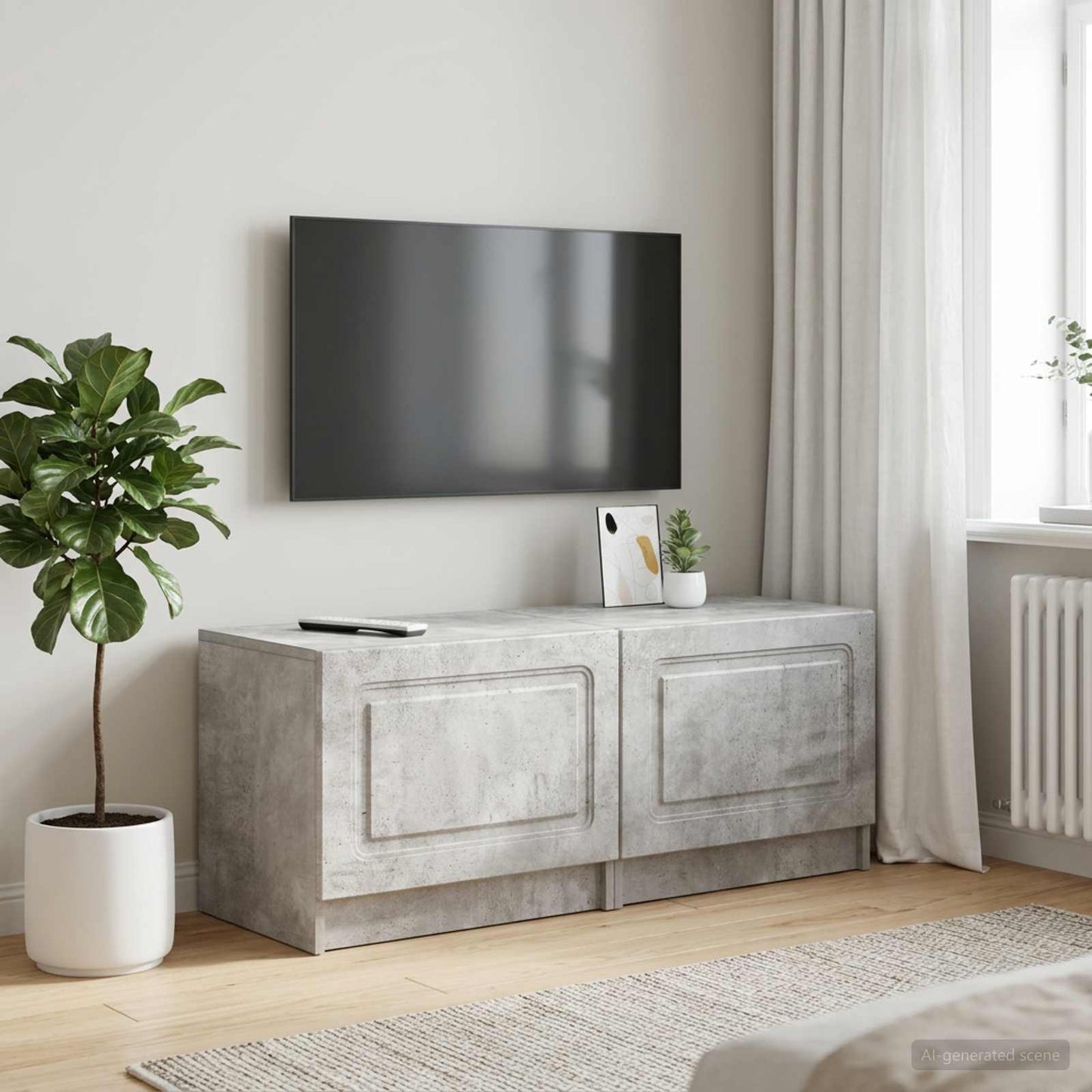 vidaXL TV Cabinet Concrete Grey Engineered Wood