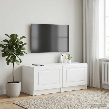 vidaXL TV Cabinet High Gloss White Engineered Wood